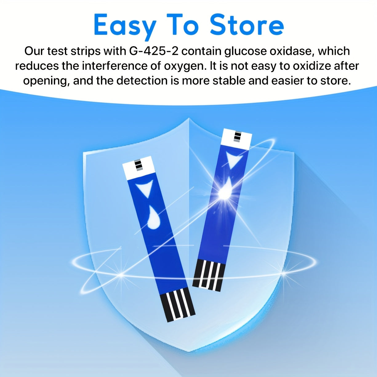Linksun G-425-2 Blood Glucose Monitor Kit, 100 Blood Glucose Strips, 100 Lancets, 1 Blood Glucose Meter, Lancing Device, No Coding, Large Display