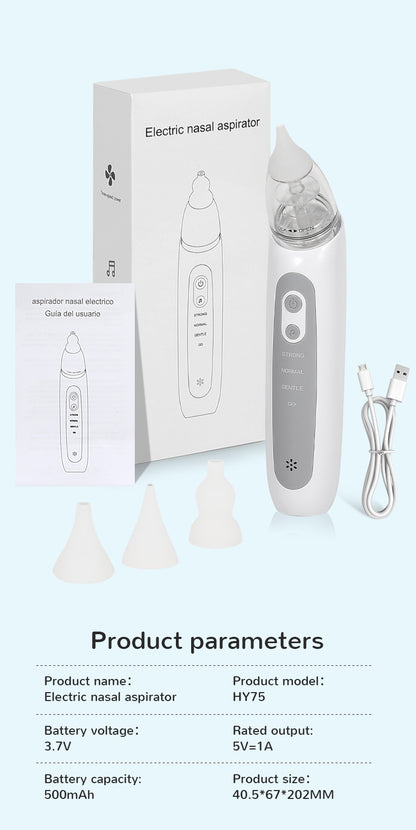 Electric Nasal Aspirator for Babies & Infants - Home Use Mucus Suction Device