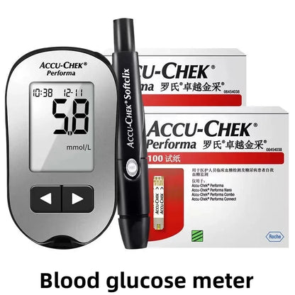 Accu Chek Performa Blood Glucose Test Strips Lancets Sets Blood Sugar Glucose meter Test Kit Glucose Meter ACCU Chek EXP:Maximum