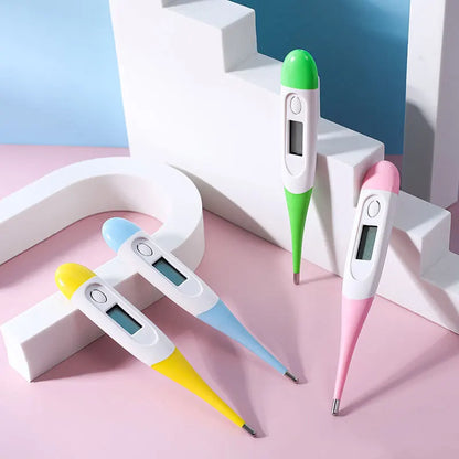 Electronic Digital Thermometer Home Use Soft Head Thermometer Infants Kids Head Mouth Armpit Temperature Measuring Instrument