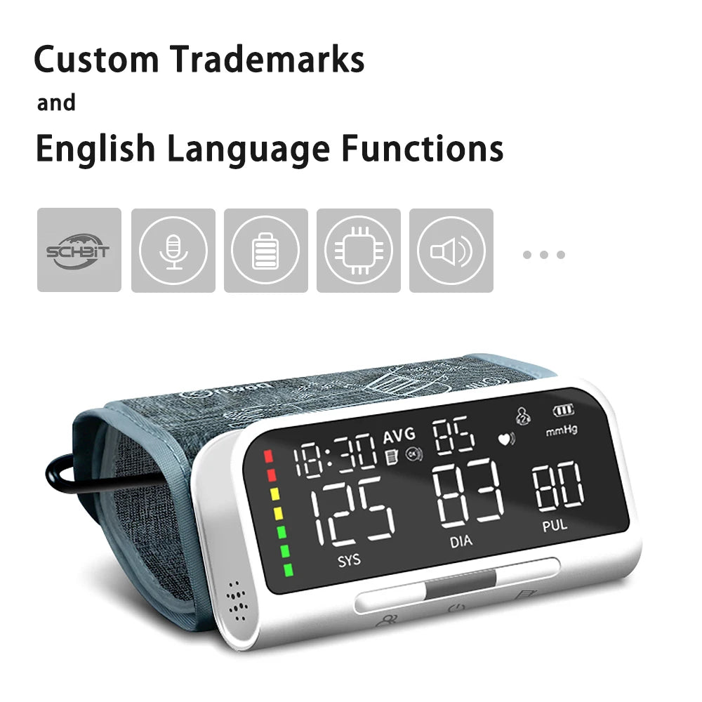 English Voice Blood Pressure Meter Automatic Intelligent Detection Of Blood Pressure Arm Electronic Sphygmomanometer