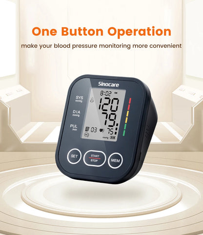Blood Pressure Monitor Digital Sphygmomanometer Automatic Tensiometer Tonometer Home Medical Use Heart Rate Pulse Meter
