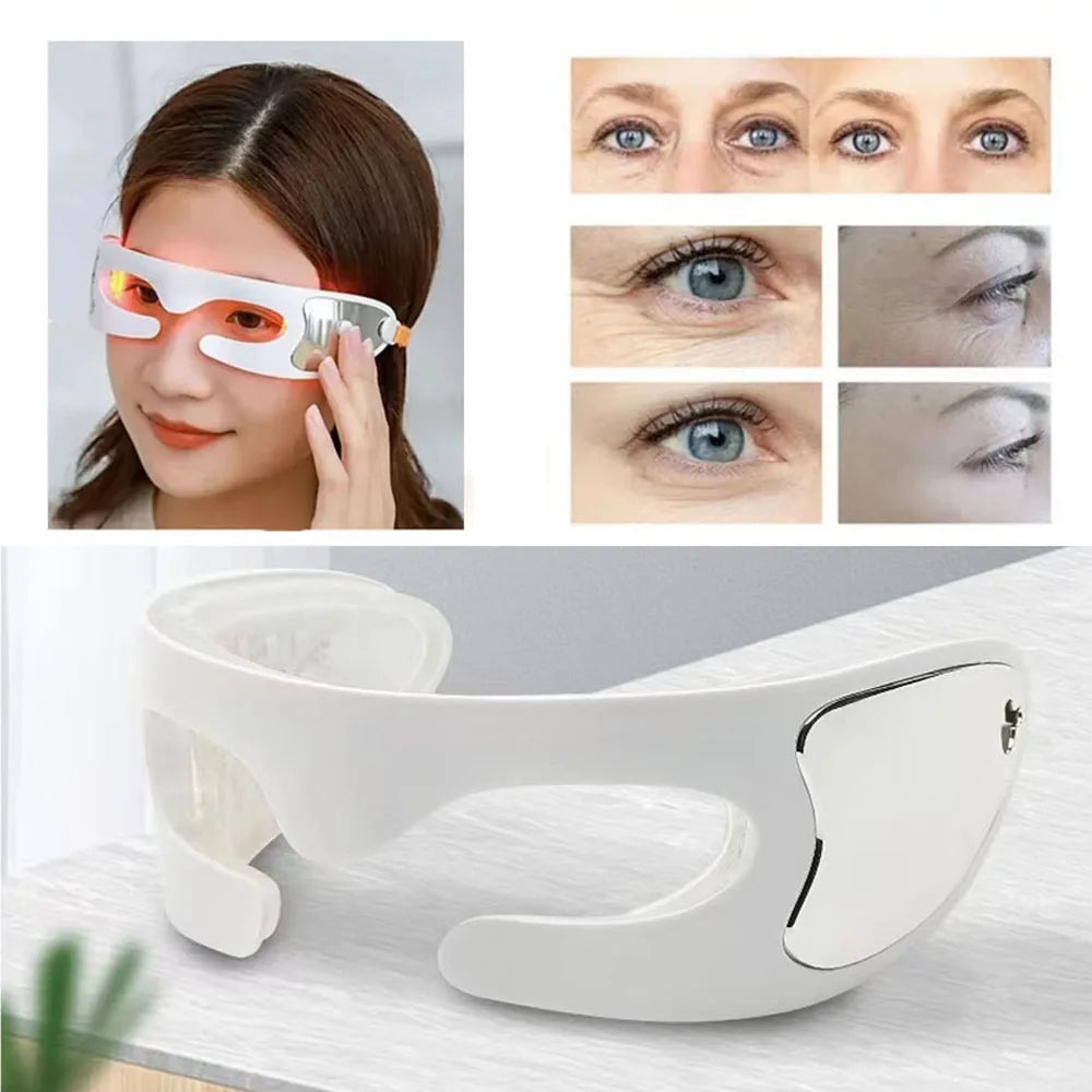 Anti-Aging Eye Massager Red Light Therapy Electric Vibration Eyes Fatigue Relief Relaxation Relieve Dark Circles Eye Care Beauty