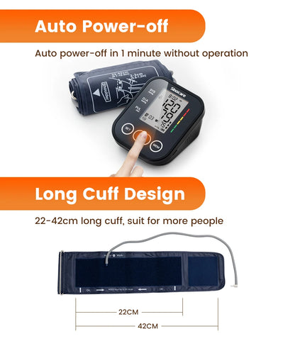 Blood Pressure Monitor Digital Sphygmomanometer Automatic Tensiometer Tonometer Home Medical Use Heart Rate Pulse Meter