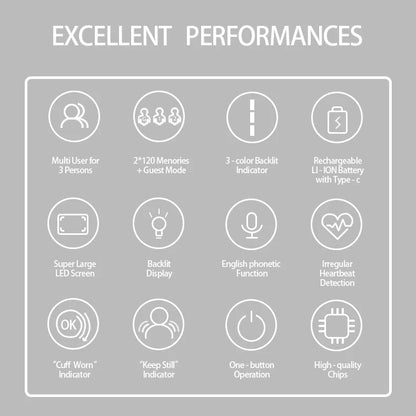 English Voice Blood Pressure Meter Automatic Intelligent Detection Of Blood Pressure Arm Electronic Sphygmomanometer