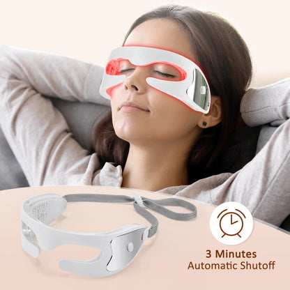 Eye Skincare Massager Vibration Red Light Therapy LED Eye Mask for Lines Wrinkles Dark Circle Removal Beauty Device