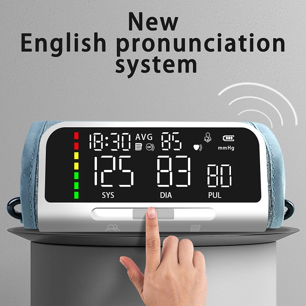 English Voice Blood Pressure Meter Automatic Intelligent Detection Of Blood Pressure Arm Electronic Sphygmomanometer