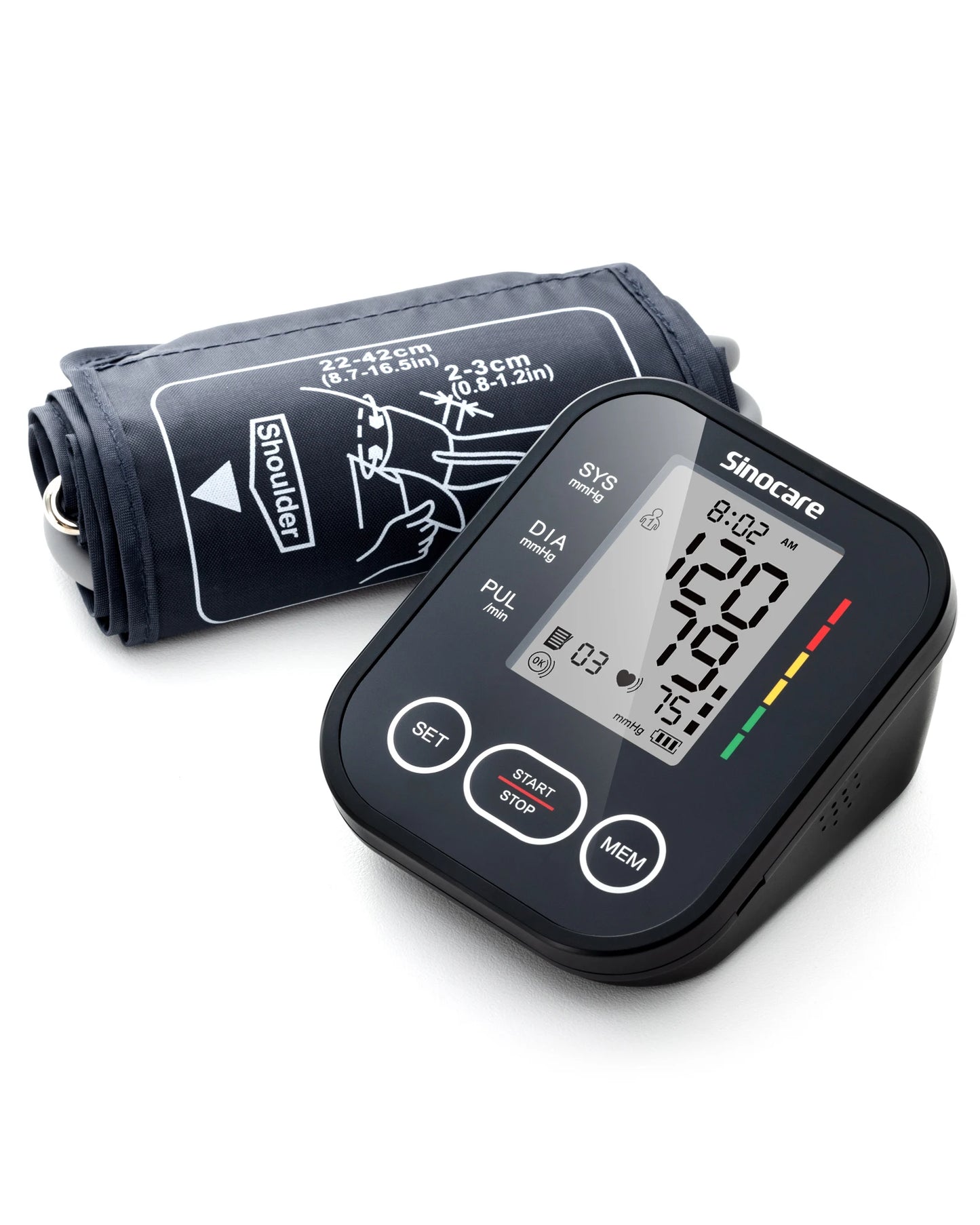 Blood Pressure Monitor Digital Sphygmomanometer Automatic Tensiometer Tonometer Home Medical Use Heart Rate Pulse Meter