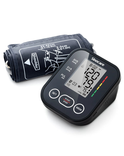 Blood Pressure Monitor Digital Sphygmomanometer Automatic Tensiometer Tonometer Home Medical Use Heart Rate Pulse Meter