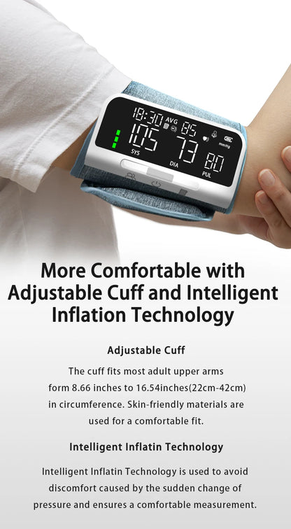 English Voice Blood Pressure Meter Automatic Intelligent Detection Of Blood Pressure Arm Electronic Sphygmomanometer
