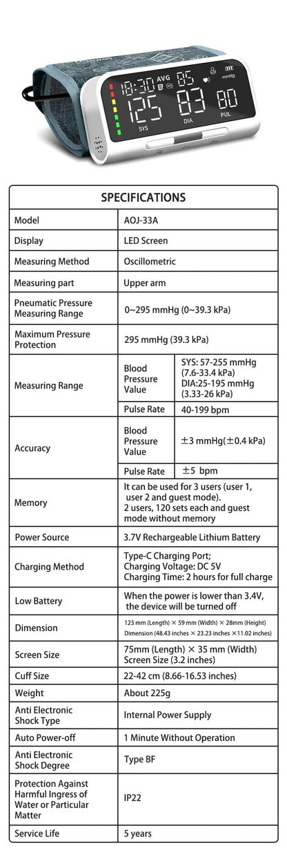 English Voice Blood Pressure Meter Automatic Intelligent Detection Of Blood Pressure Arm Electronic Sphygmomanometer