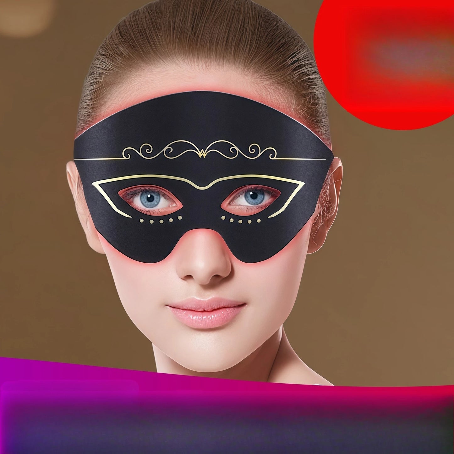 Rechargeable Eye Therapy Mask – Red Light + Warm Compress, Anti-Aging & Puffiness Relief