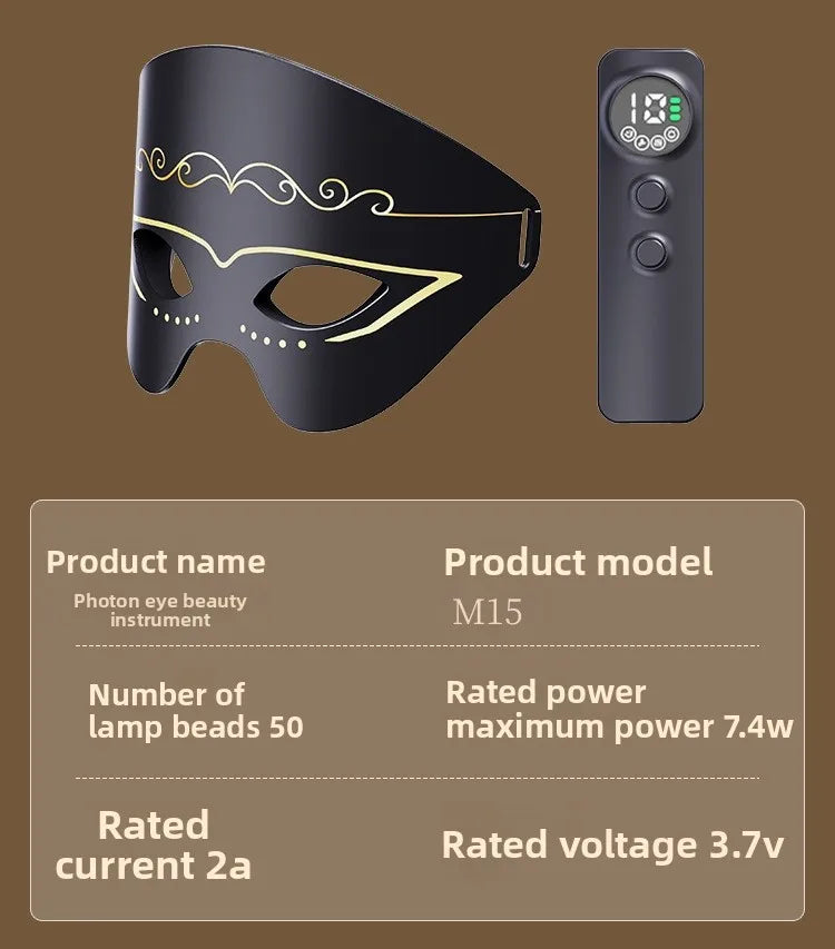 Rechargeable Eye Therapy Mask – Red Light + Warm Compress, Anti-Aging & Puffiness Relief