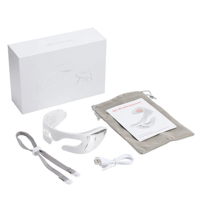 Eye Skincare Massager Vibration Red Light Therapy LED Eye Mask for Lines Wrinkles Dark Circle Removal Beauty Device