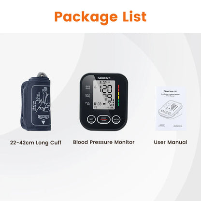 Blood Pressure Monitor Digital Sphygmomanometer Automatic Tensiometer Tonometer Home Medical Use Heart Rate Pulse Meter