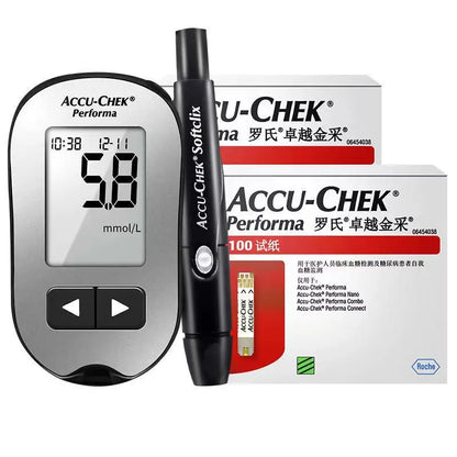 Accu Chek Performa Blood Glucose Test Strips Lancets Sets Blood Sugar Glucose meter Test Kit Glucose Meter ACCU Chek EXP:Maximum