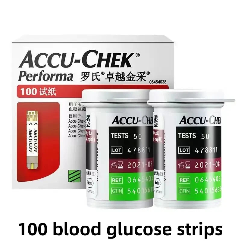Accu Chek Performa Blood Glucose Test Strips Lancets Sets Blood Sugar Glucose meter Test Kit Glucose Meter ACCU Chek EXP:Maximum
